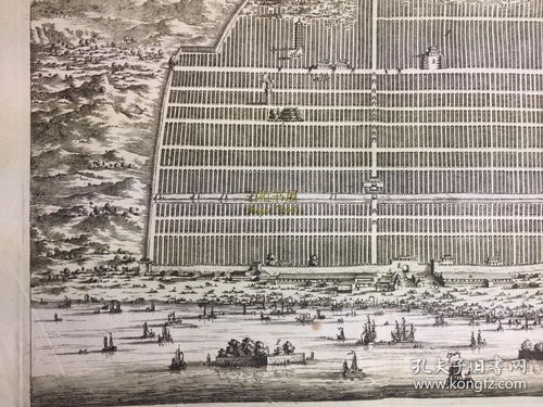 1665年 广州城全景图 ,清朝顺治 荷兰使团绘制,广州地图,约翰 尼霍夫, 纽霍夫, 荷兰东印度公司使节团访华纪实 插图 纽荷夫, johannes nieuhoff, jean nieuhoff